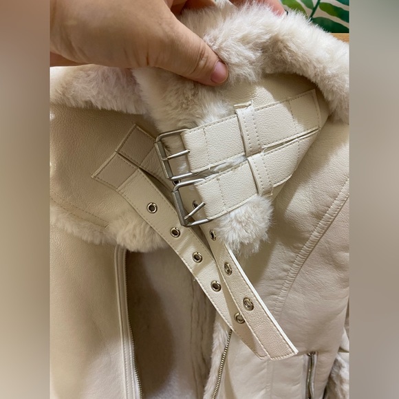 Rachel Korean Biker Leather Jacket - Picture 7 of 9